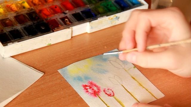 ★DIY★ |Акварельные открытки своими руками| смотреть онлайн