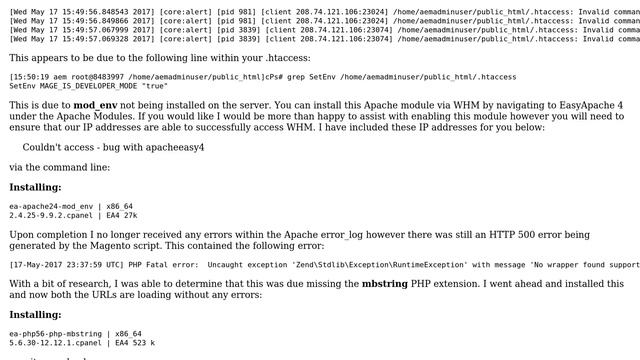 Magento: 500 Internal Server Error - Fresh Install (2 Solutions!!) смотреть онлайн