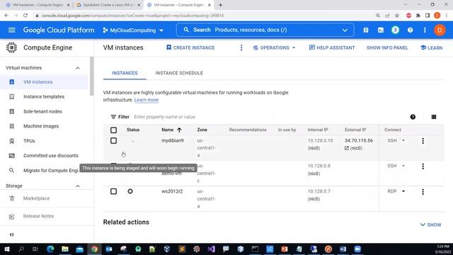 Create and delete a Debian9 Linux VM (Virtual Machine) on Google Cloud смотреть онлайн