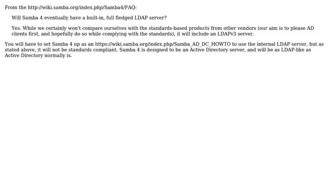 Does Samba 4 come with an internal LDAP server? (4 Solutions!!) смотреть онлайн