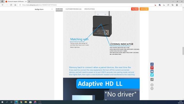 USB Bluetooth 5.2 AptX Adaptive QCC3040 Transmitter Review