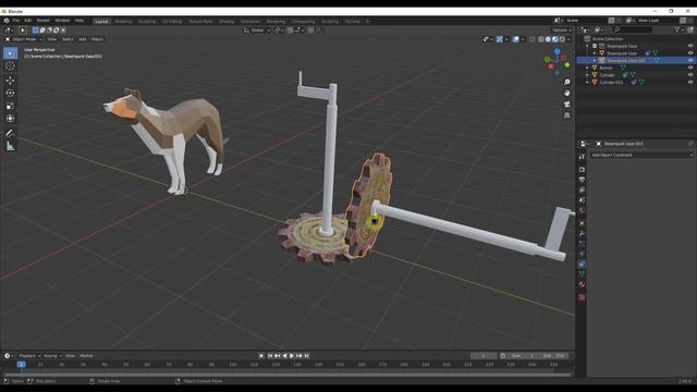 ANIMATING GEARS in Blender with Constraints! (Linked Gear Animation Tutorial) смотреть онлайн