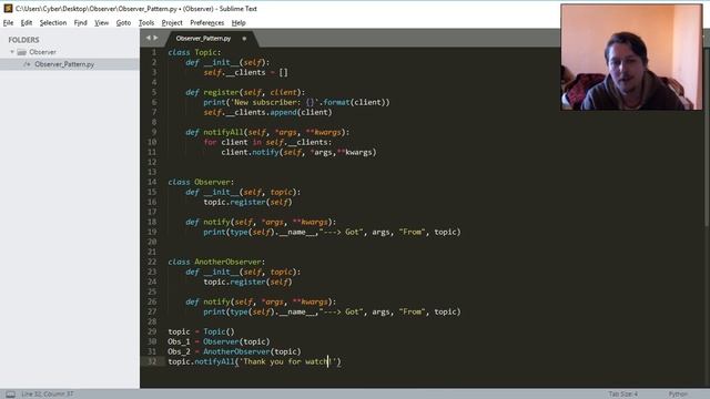 Python - OOP - Observer Pattern смотреть онлайн