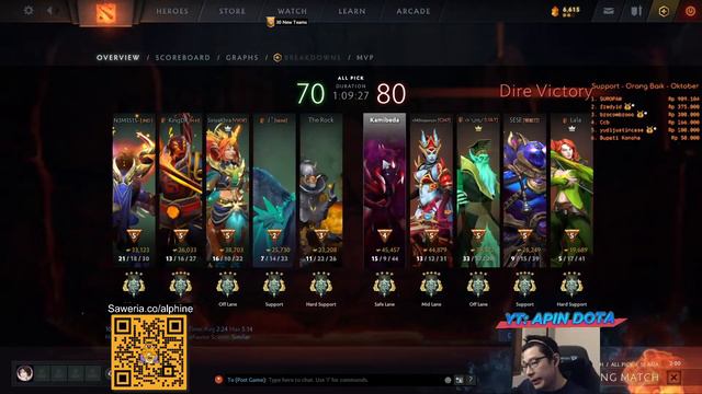 POS 1 MMR RECOVERY JOURNEY - APIN DOTA 2 LIVE NOW - Dota 2 Indonesia - RTZ AME HECTOR PAKASZ TOPSON