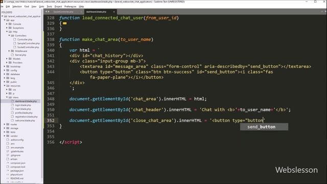 Chat Application in Laravel using Ratchet Websockets - Build Chat Area - 13 смотреть онлайн