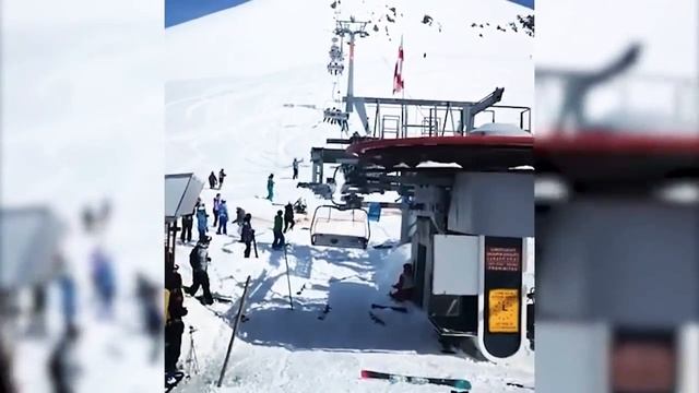 ЖЕСТЬ???В Гудаури (Грузия) сломался подъемник смотреть онлайн