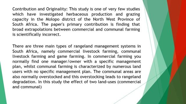 The Effect of Land Use on Herbaceous Production and Grazing Capacity in the Molopo District of the смотреть онлайн
