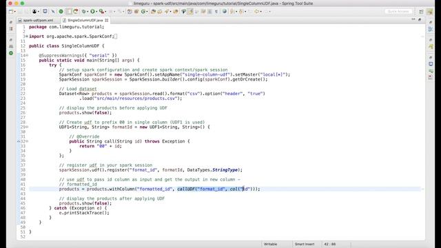 Spark UDF - Sample Program Code Using Java & Maven - Apache Spark Tutorial For Beginners смотреть онлайн