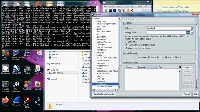 OWASP ZAP Error - Cannot Listen On Port Localhost 8080 Solution Using Port Options In Command Line
