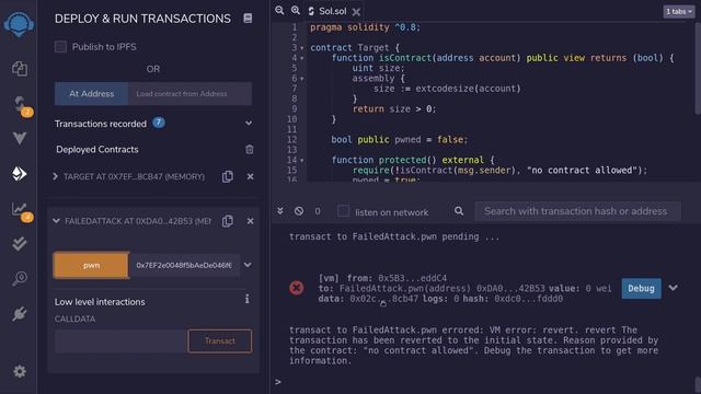 Contract With Zero Code Size | Hack Solidity (0.7) смотреть онлайн