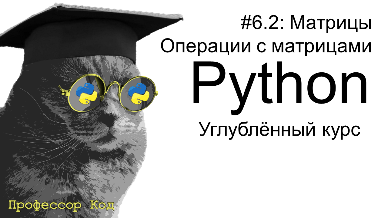 Матрицы. Операции с матрицами | Python: углубленный курс| Профессор код смотреть онлайн