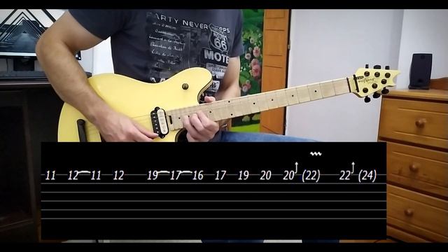Like an angel solo lesson with tabs (Yngwie Malmsteen) смотреть онлайн