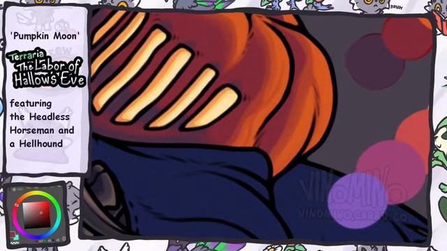 Pumpkin Moon Speedpaint - Terraria's Labor of Hallow's Eve Halloween Contest смотреть онлайн