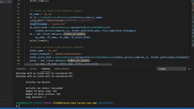 Azure Data factory using python смотреть онлайн