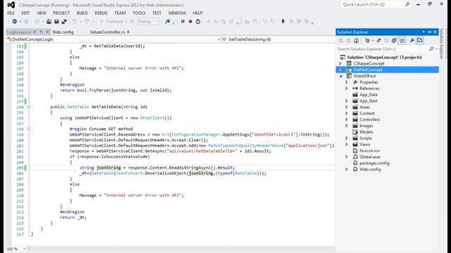 Return Data Table from WEB API in C# смотреть онлайн