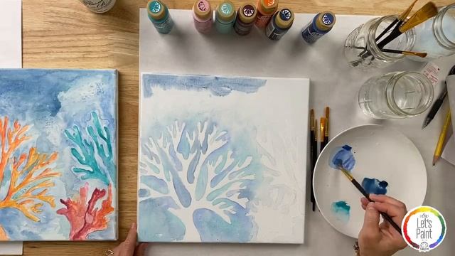Let's Paint Live Painting Tutorial - Under Watercolor смотреть онлайн