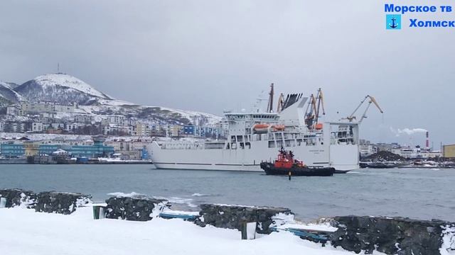 Заход в Торговый порт города Холмск судна Александр Деев 2 декабря 2023 года смотреть онлайн