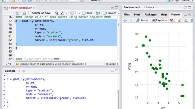 R Plotly Tutorial - Scatter Plot in Plotly - Change the data point colors смотреть онлайн