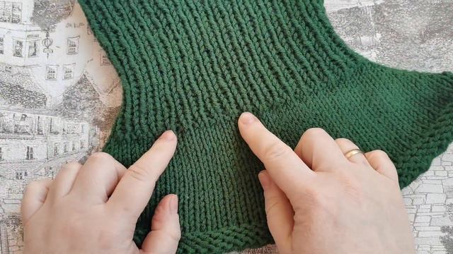 Утепляемся!!! ❄️❄️❄️ Двусторонняя манишка спицами со скрещенной петлей просто и быстро ❄️🌲🧶❄️🌲🧶