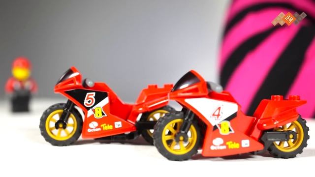 Конструктор Лего Город ( Lego City) Перевозчик гоночных мотоциклов 60084 смотреть онлайн