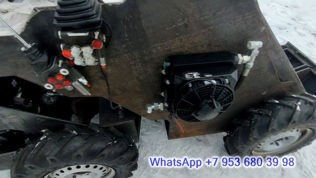 Самодельный минипогрузчик на гидроходу UT-20. Установка гидравлики. смотреть онлайн