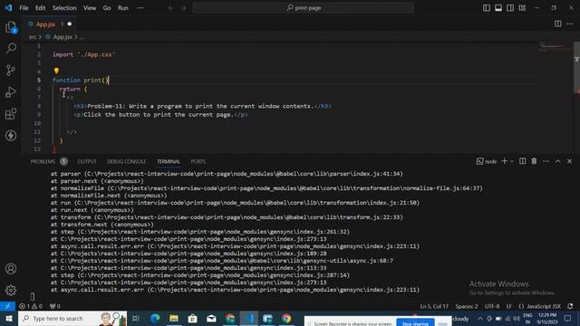 Print Current Window Contents in React.js | React.js Interview Questions | Basic-to-Advanced смотреть онлайн