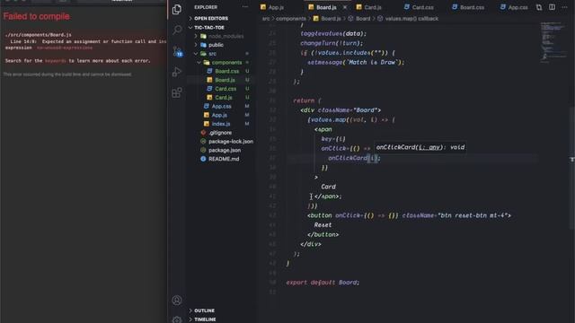 Creating TicTacToe game in React JS смотреть онлайн