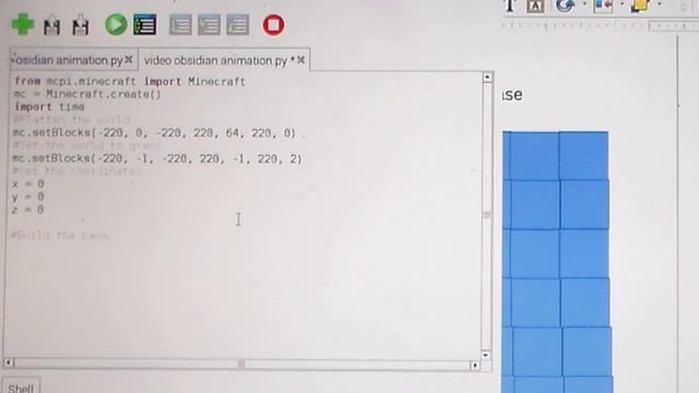 Minecraft Pi Python 3D animation video 1 Setup and building the base смотреть онлайн
