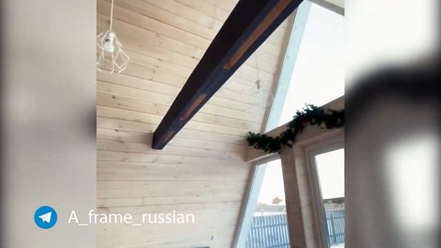 Дом шалаш 6х6 по проекту «Космос» от @A_frame_russian. A-frame с Урала в аренду @ural_house смотреть онлайн