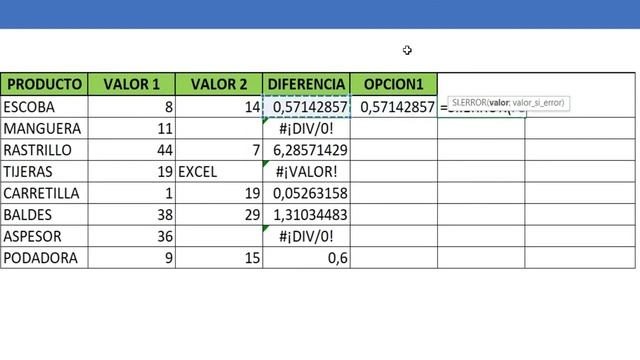 TUTORIAL: Funcion SI.ERROR en Excel смотреть онлайн