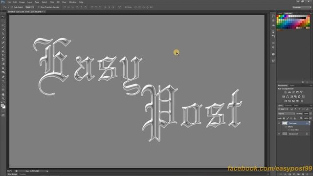 PhotoShop Image Manipulation : How to apply a Chrome Text Effect to your Images in PhotoShop смотреть онлайн
