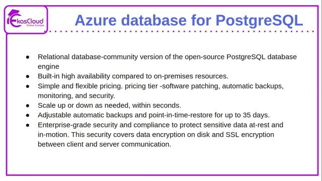 #Azure Cloud Database Postgre SQL | Ekascloud |Tamil смотреть онлайн