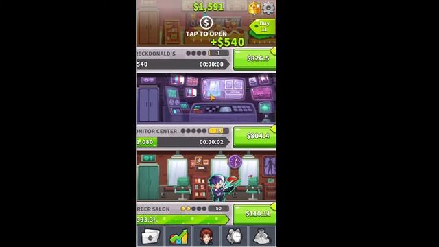 Cash Rush Inc:Tap To Rich - My first few minutes in game смотреть онлайн