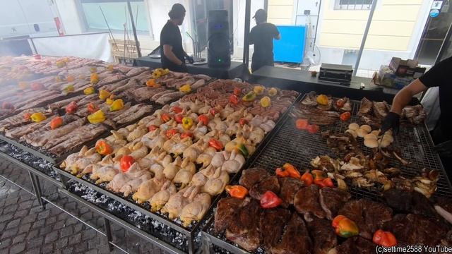 Street Food Of Argentina. Angus Beef, Ribs, Sausages. 'Gusti Di Frontiera' Fest, Gorizia, Italy