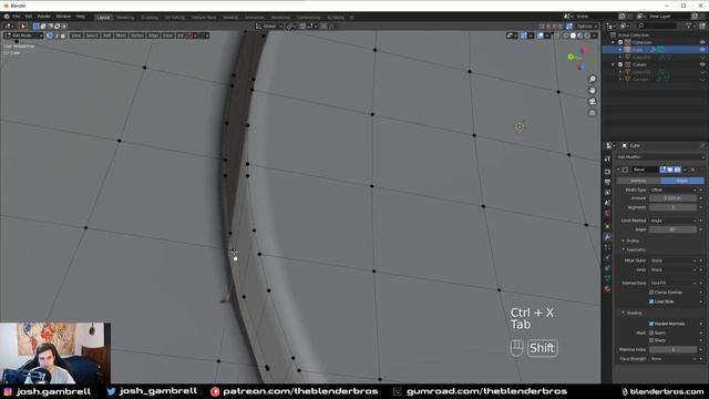How to fix shading breaks on curved surfaces in Blender (without normal transfer) смотреть онлайн