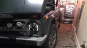 Установка светодиодных фар головного света на Ниву.