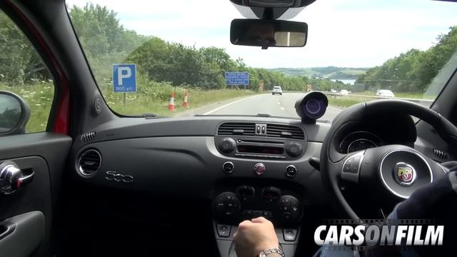 The new 2015 Abarth 595 Competizione 180 bhp with Monza exhaust onboard drive footage RAW смотреть онлайн