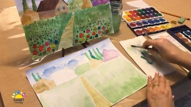 Урок рисования N1. Субботняя школа SunArt Academy смотреть онлайн