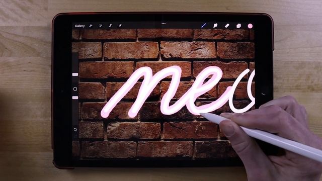 Create A Neon Text Effect In Procreate for iPad смотреть онлайн