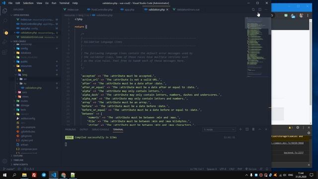 ВАЛИДАЦИЯ ► Laravel 7 Vue Crud Валидация #6 смотреть онлайн