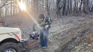 Тест переносной электрической лебедки