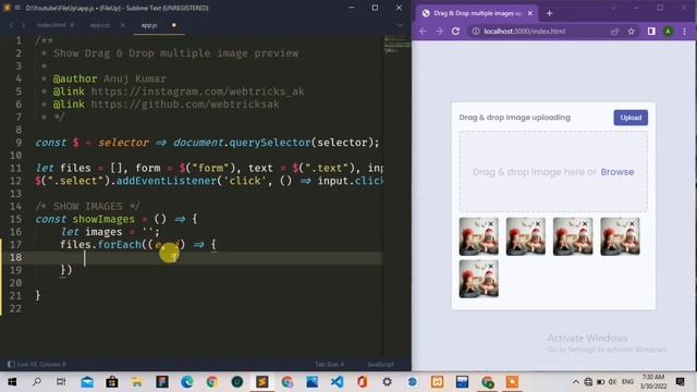 Drag & Drop | Multiple images preview | Source code | WT смотреть онлайн