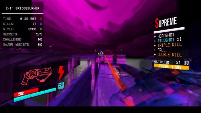 прохождение ULTRAKILL: прилюдие,  акт 1 и P-1 на P-ранг на жестокой сложности