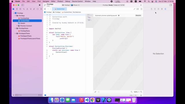 Build Your First iOS App and run it on Simulator смотреть онлайн