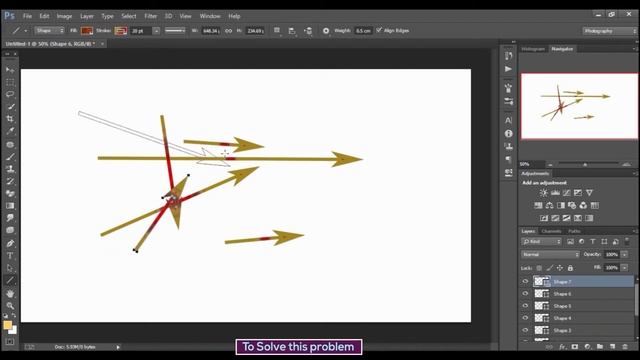 I get an Arrow when using Line tool in Photoshop - FIXED смотреть онлайн