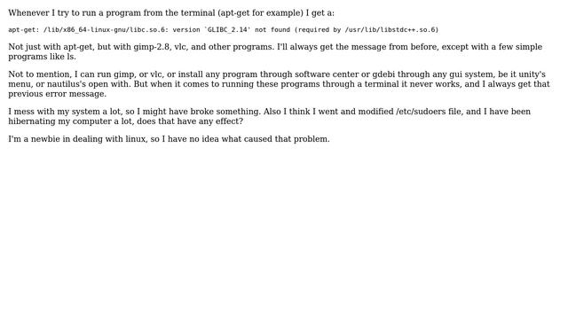 Ubuntu: libc.so.6: version `GLIBC_2.14' not found смотреть онлайн