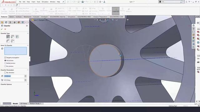 Ferrari F1 Solidworks ( PART 8 Wheel ) смотреть онлайн