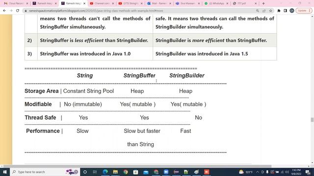 CoreJava Difference BTN String StringBuffer StringBuilder SeptSept20220909 смотреть онлайн