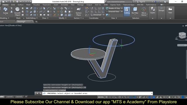 AutoCAD 3D Tutorial - Table Modeling in Autocad + Rendering смотреть онлайн