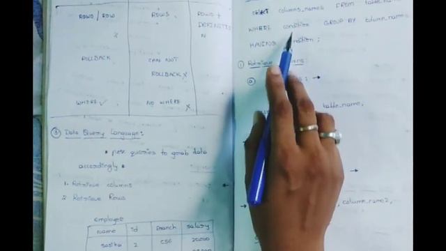 Tutorial 3 Data query language Data control language SQL commands in Telugu смотреть онлайн